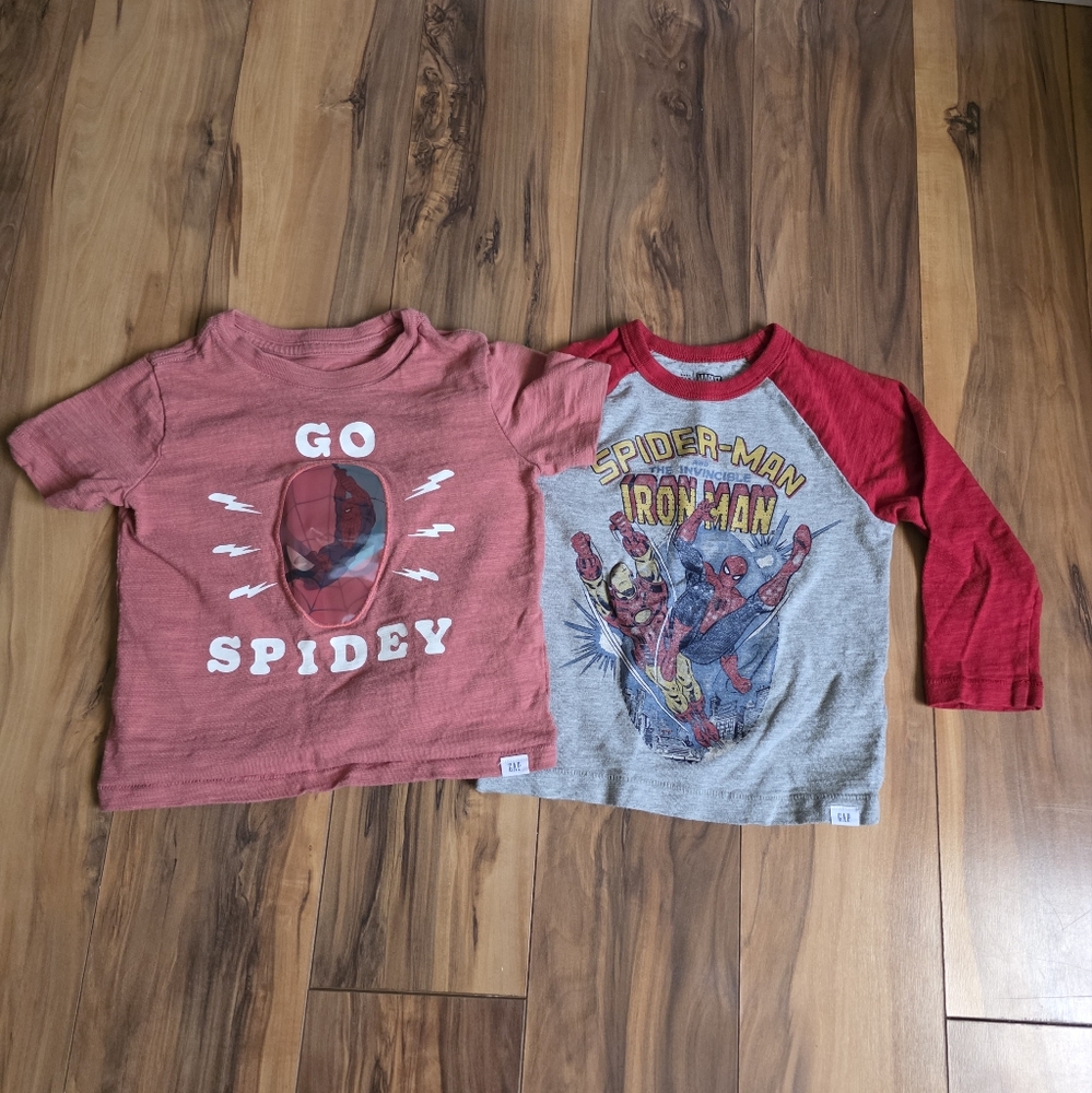 GAP Marvel Toddler Spiderman Shirts 2T